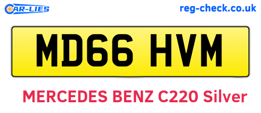 MD66HVM are the vehicle registration plates.