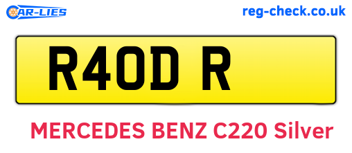 R4ODR are the vehicle registration plates.