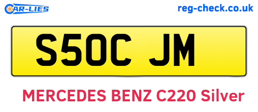 S50CJM are the vehicle registration plates.