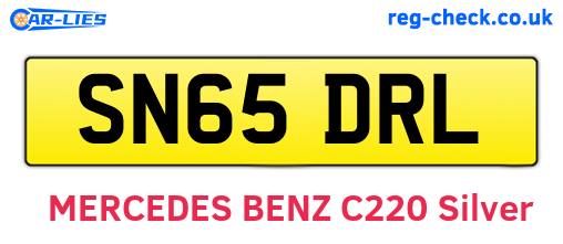 SN65DRL are the vehicle registration plates.