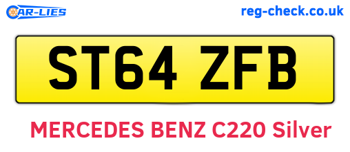 ST64ZFB are the vehicle registration plates.