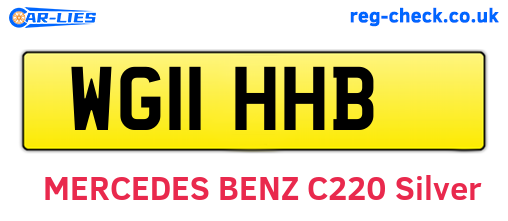 WG11HHB are the vehicle registration plates.