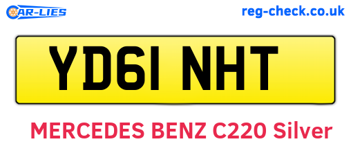 YD61NHT are the vehicle registration plates.