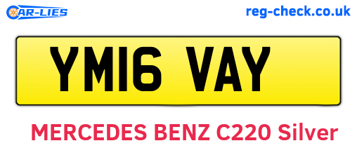 YM16VAY are the vehicle registration plates.