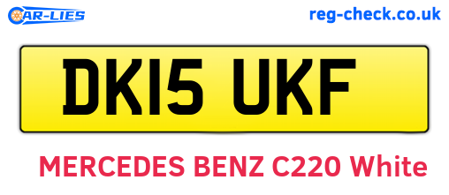 DK15UKF are the vehicle registration plates.