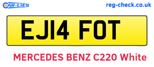 EJ14FOT are the vehicle registration plates.