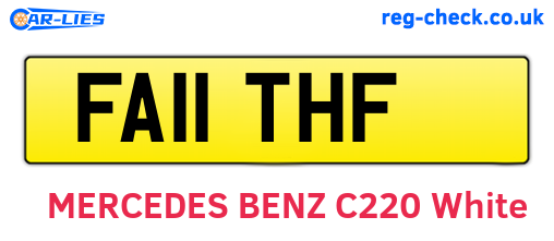 FA11THF are the vehicle registration plates.