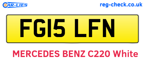 FG15LFN are the vehicle registration plates.