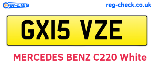 GX15VZE are the vehicle registration plates.