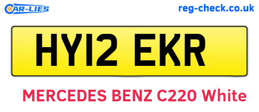 HY12EKR are the vehicle registration plates.
