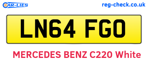 LN64FGO are the vehicle registration plates.