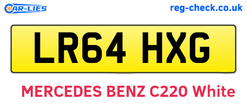 LR64HXG are the vehicle registration plates.