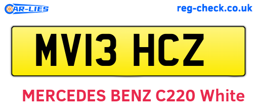 MV13HCZ are the vehicle registration plates.