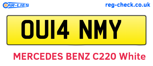 OU14NMY are the vehicle registration plates.