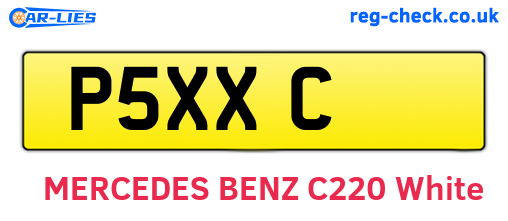 P5XXC are the vehicle registration plates.