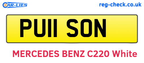 PU11SON are the vehicle registration plates.