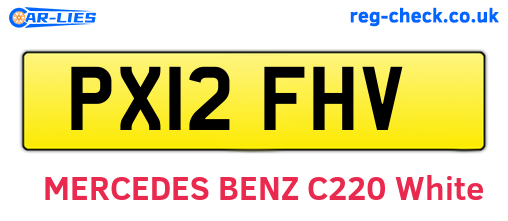 PX12FHV are the vehicle registration plates.