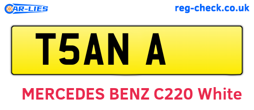 T5ANA are the vehicle registration plates.