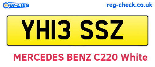 YH13SSZ are the vehicle registration plates.