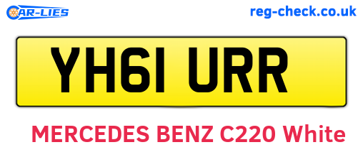 YH61URR are the vehicle registration plates.