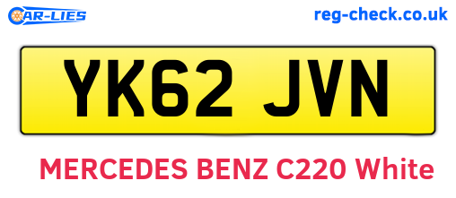 YK62JVN are the vehicle registration plates.