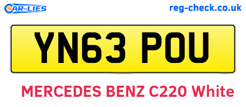 YN63POU are the vehicle registration plates.
