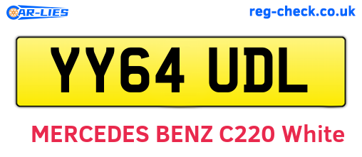 YY64UDL are the vehicle registration plates.