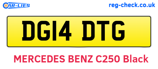 DG14DTG are the vehicle registration plates.