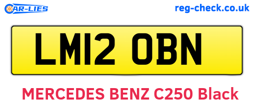 LM12OBN are the vehicle registration plates.