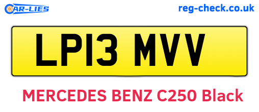 LP13MVV are the vehicle registration plates.