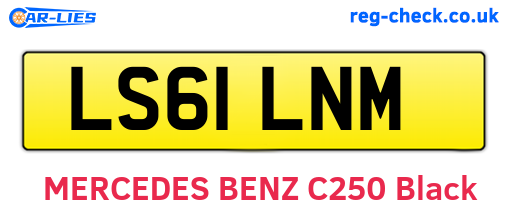 LS61LNM are the vehicle registration plates.