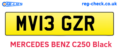 MV13GZR are the vehicle registration plates.