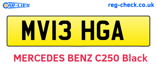 MV13HGA are the vehicle registration plates.