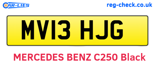 MV13HJG are the vehicle registration plates.