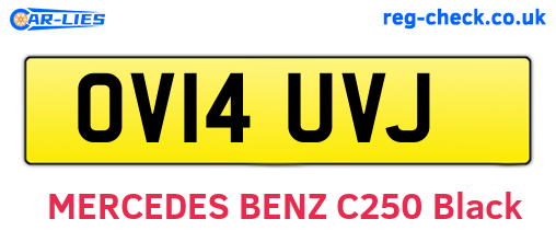 OV14UVJ are the vehicle registration plates.