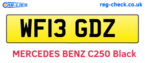 WF13GDZ are the vehicle registration plates.