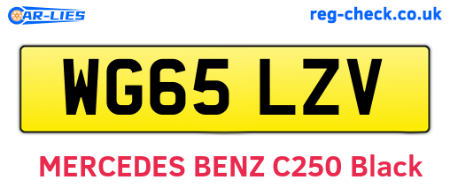 WG65LZV are the vehicle registration plates.