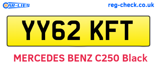 YY62KFT are the vehicle registration plates.