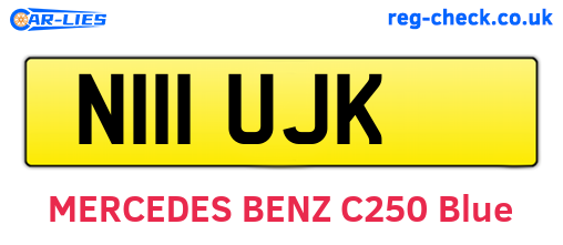 N111UJK are the vehicle registration plates.