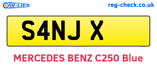 S4NJX are the vehicle registration plates.