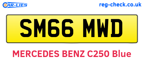 SM66MWD are the vehicle registration plates.