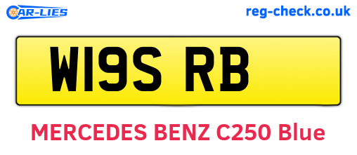 W19SRB are the vehicle registration plates.