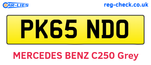 PK65NDO are the vehicle registration plates.