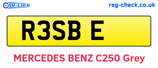 R3SBE are the vehicle registration plates.