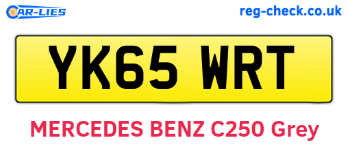 YK65WRT are the vehicle registration plates.
