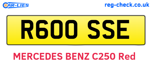 R600SSE are the vehicle registration plates.