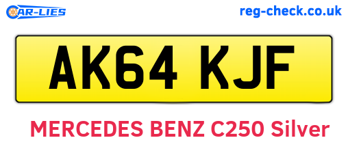 AK64KJF are the vehicle registration plates.