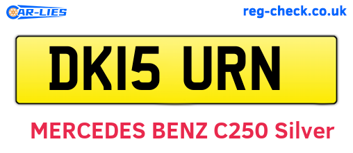 DK15URN are the vehicle registration plates.