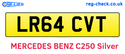 LR64CVT are the vehicle registration plates.