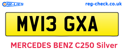 MV13GXA are the vehicle registration plates.